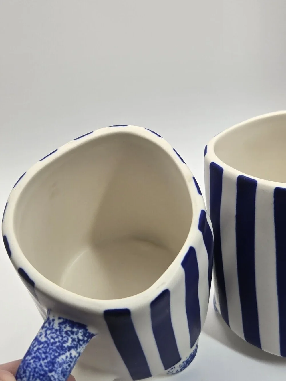 The Old Pottery Factory Striped Mugs Fun Gift Bright Unique